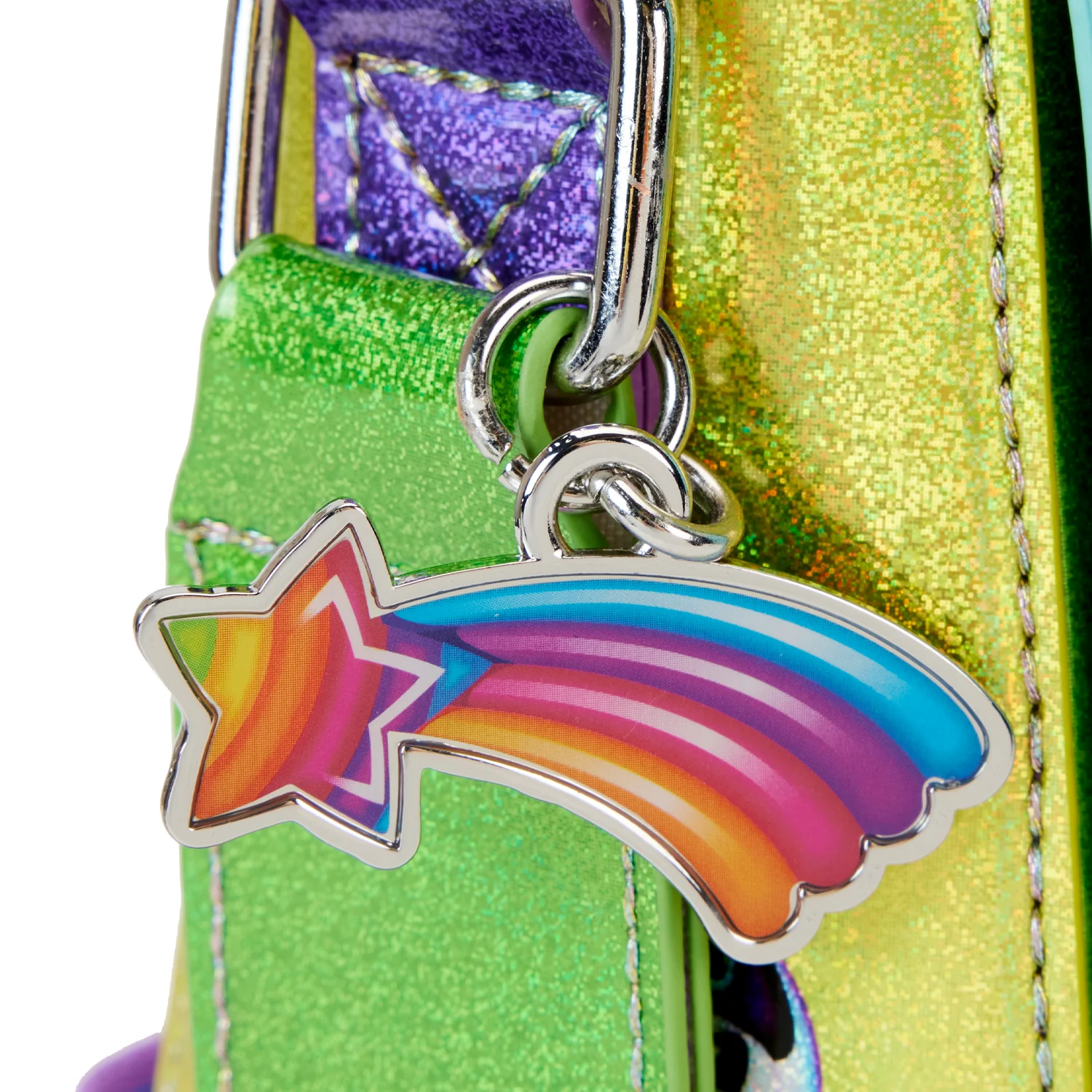 Holographic Glitter Color Block Crossbody Bag - Image 4